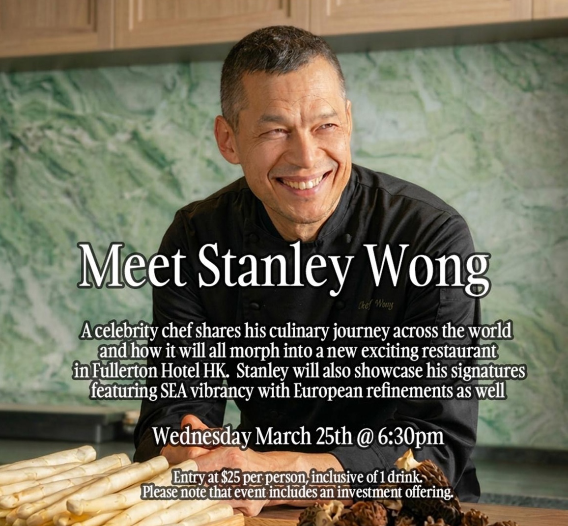 Meet Chef Stanley Wong original event invitation
