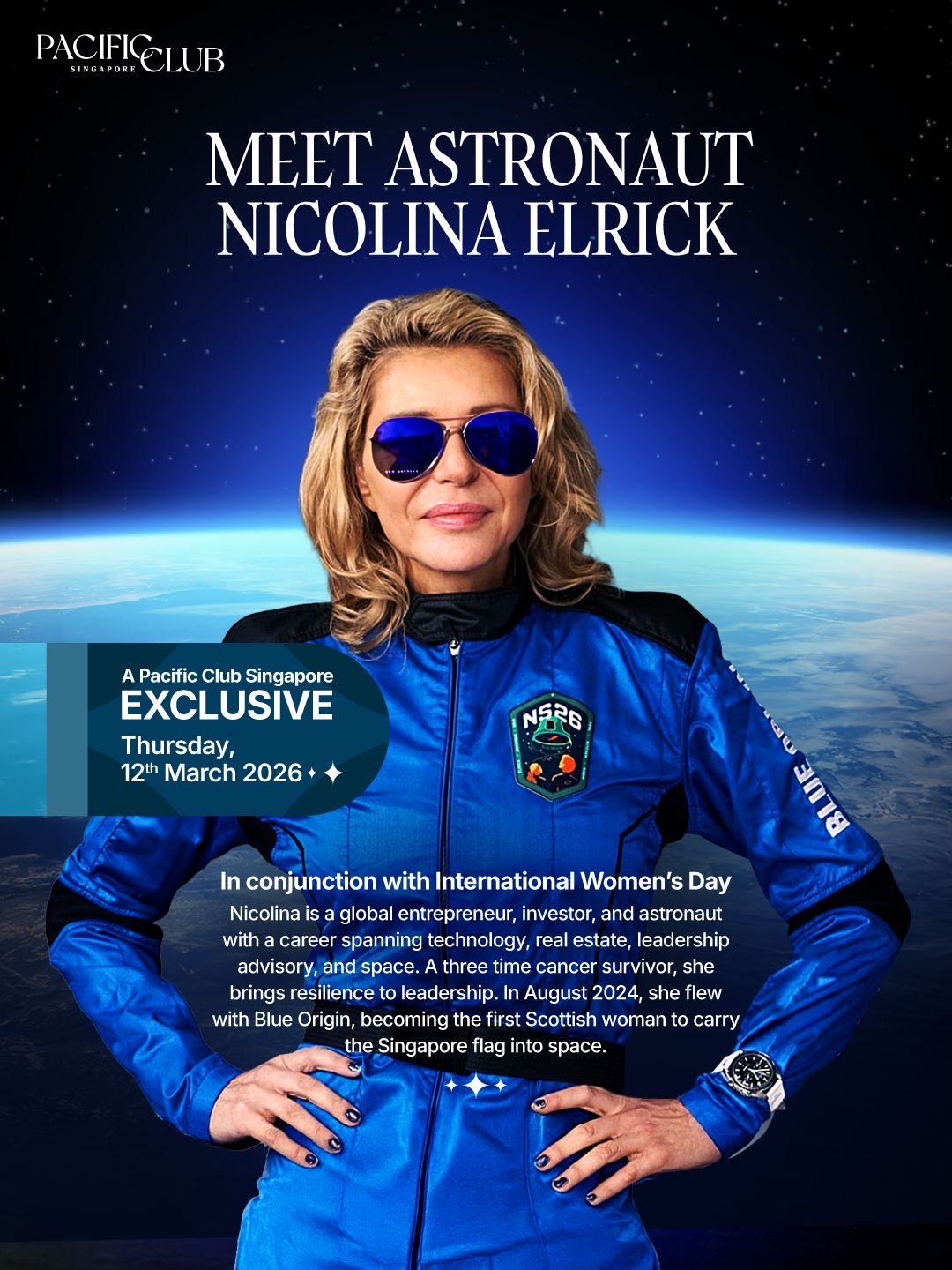 Meet Astronaut Nicolina Elrick original event invitation